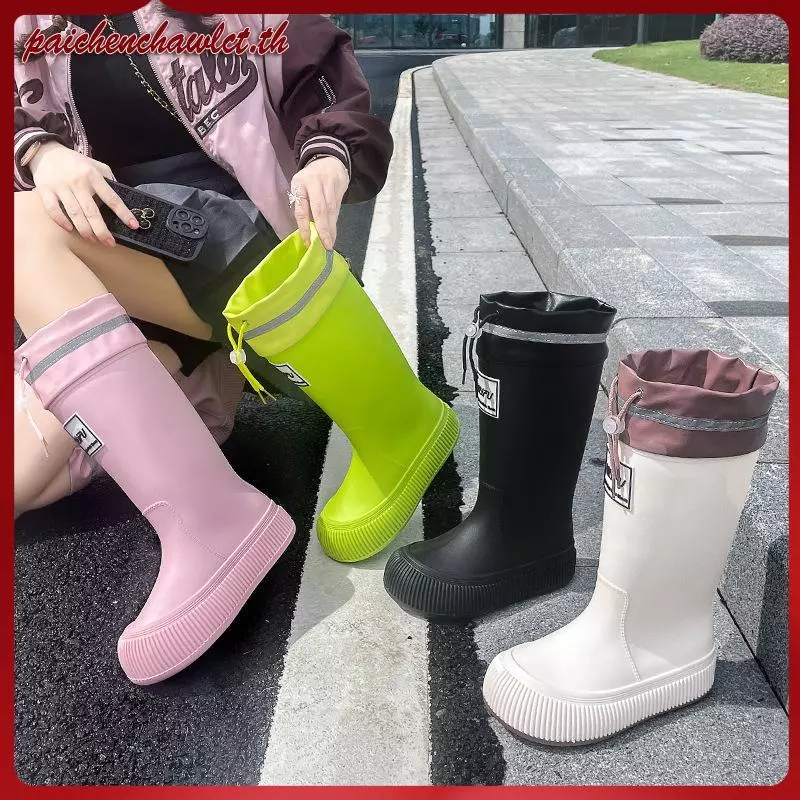 รองเท้าบูทกันฝนทรงสูงสำหรับเด็กและผู้หญิง รองเท้าลุยน้ำยางกันลื่น thumbnail 3