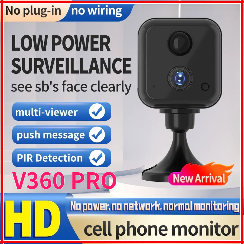 V360 PRO 4G ซิมการ์ดมินิกล้องวงจรปิด 8MP FHD แบตเตอรี่ในตัว กล้องวงจรปิดไร้สาย Wifi ไร้สายเฝ้าระวังกล้องระยะไกล