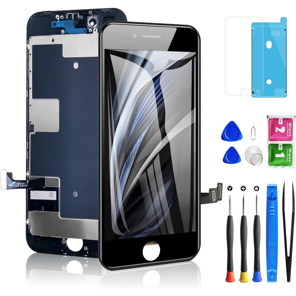 สําหรับ iPhone 8/ SE 2020 2nd Generation เปลี่ยนหน้าจอสีดํา, LCD Touch Screen Digitizer พร้อมซ่อมเคร