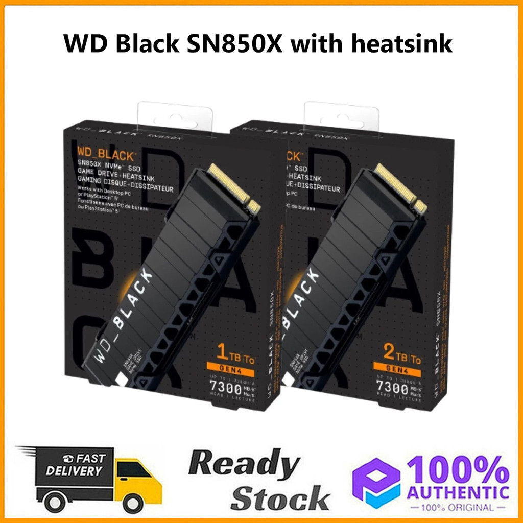 Western Digital WD Black SN850X M.2 NVMe SSD Solid State Drive พร้อมฮีทซิงค์