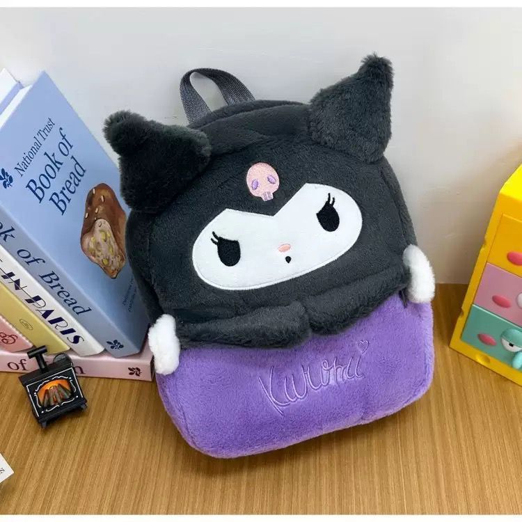 Kuromi 28CMKR1020 Kuromi Beg Japan Fashion Beg Sekolah Melody Beg Belakang Beg galas Backpack Bagpac