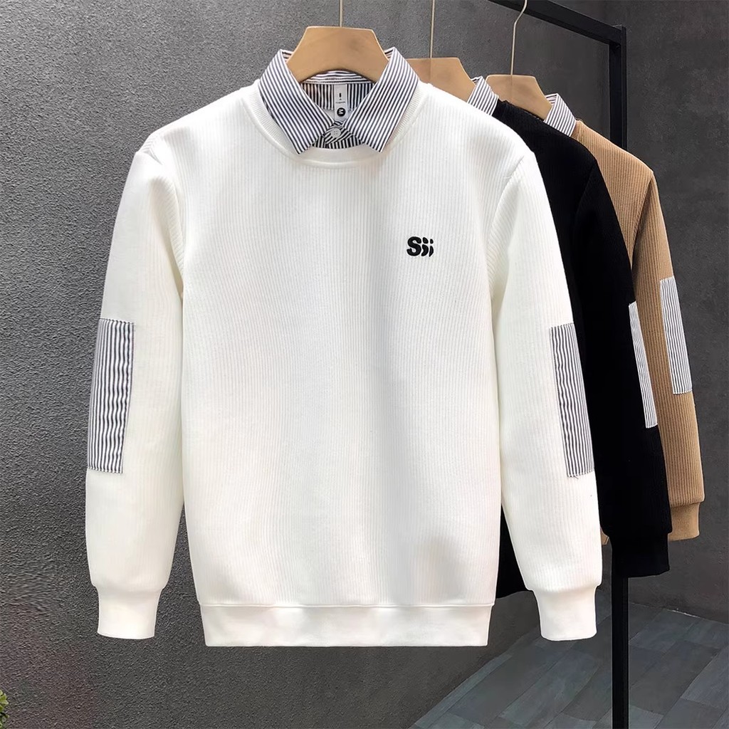 H-MILI เสื้อสเวตเตอร์สตรีท สไตล์ไฮเอนด์ สำหรับผู้ชาย ใส่ได้ทั้งเสื้อเชิ้ตด้านใน อ่อนโยนกับฤดูใบไม้ร่วง