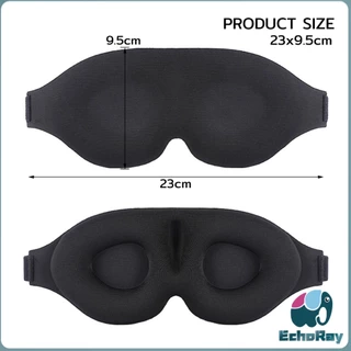 E.R หน้ากากปิดตานอนหลับ แบบนุ่ม 3D สีดำ ผ้าปิดตานอน แบบพกพา นุ่มสบาย Sleeping Eyeshade