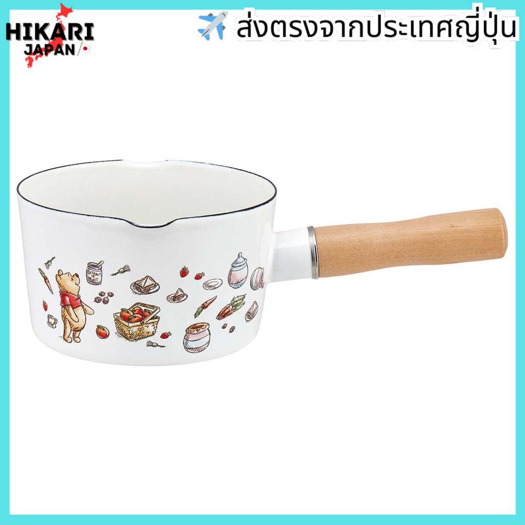 Skater Enameled Double-Necked Milk Pan 13cm 0.8L Disney Winnie the Pooh ENMP2-A