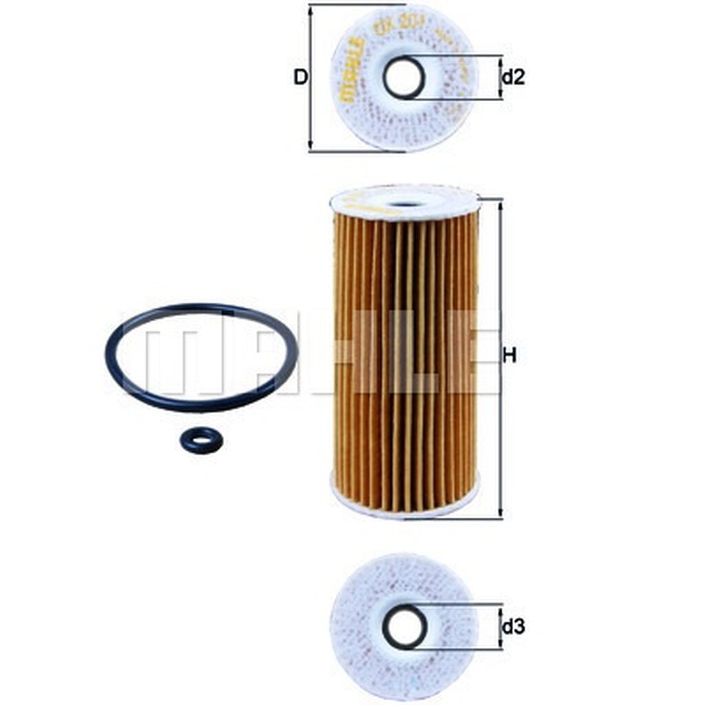กรองเครื่อง BENZ A-CLASS W168 1997-2004 W169 2004-2012 B-CLASS W245 2005-2011 OM640 OM668 MAHLE