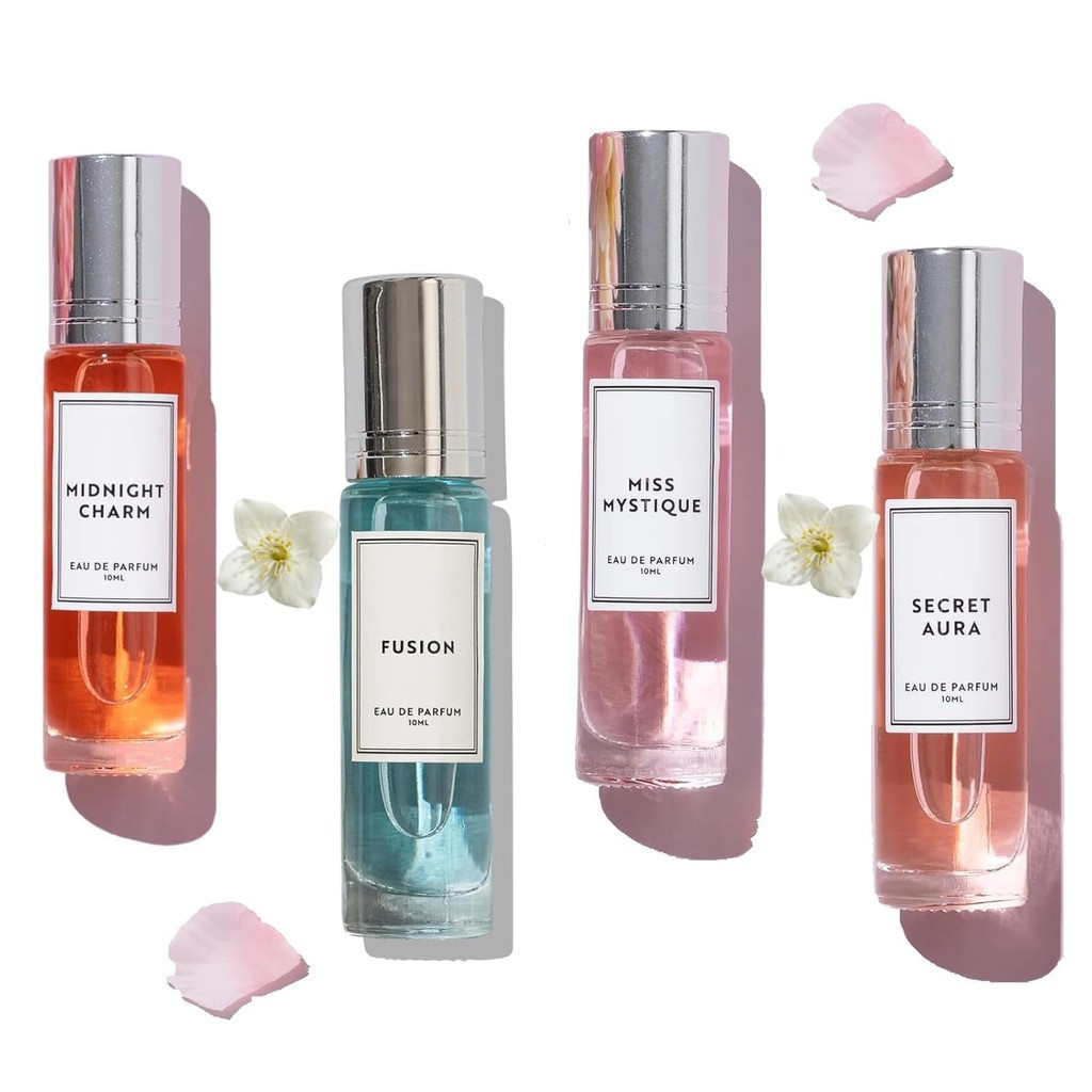 4 Stück น้ําหอมฟีโรโมน Woman, 2025 Neu Roll-On น้ําหอมฟีโรโมน Damen เซ็กซี่, Parfüm midฟีโรโมน für F