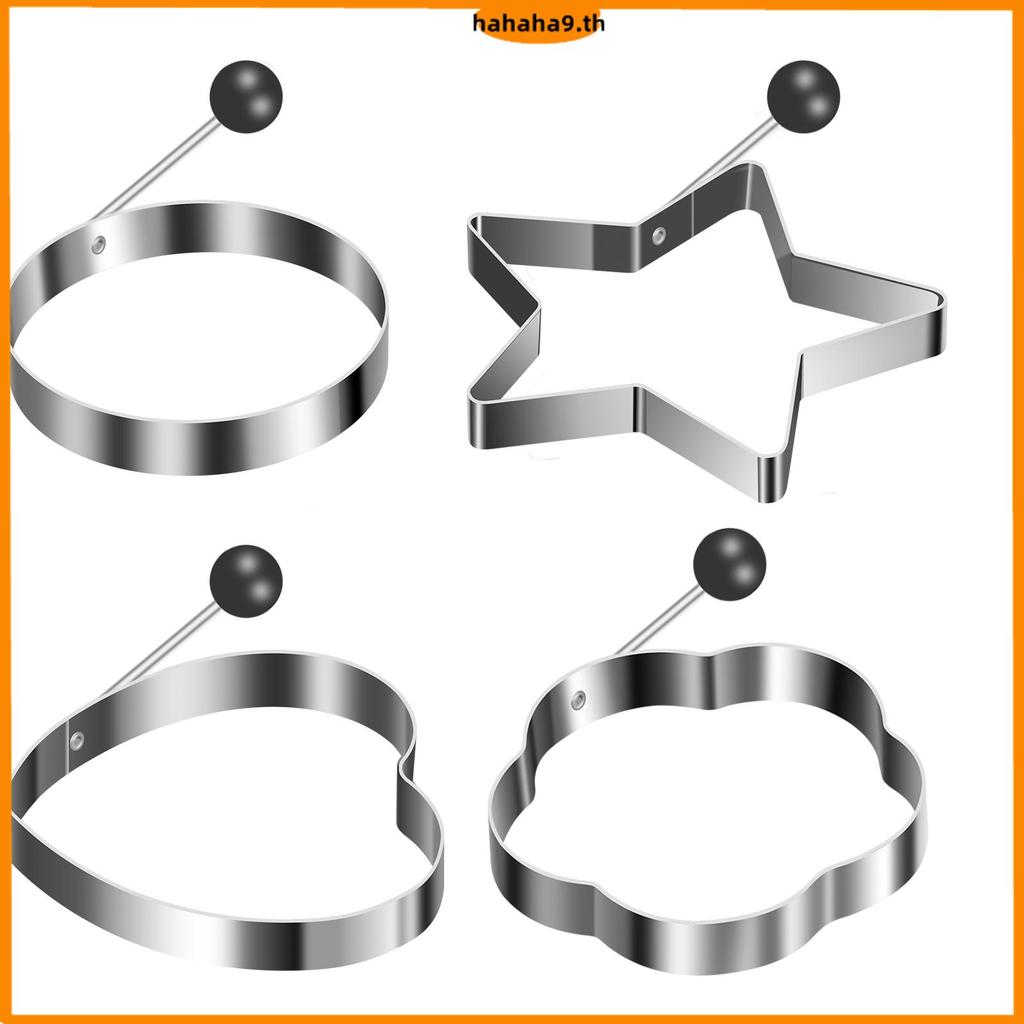 4ชิ้นไข่แหวนแม่พิมพ์304สแตนเลส4รูปร่างไข่แหวนน้ําหนักเบาไข่แม่พิมพ์ทนความร้อนกันสนิมไข่ ส ฮาเปอร์ แม่พิมพ์เครื่องล้างจานปลอดภัยไข่ชงแม่พิมพ์สําหรับไข่ทอด ร้านค้า1958