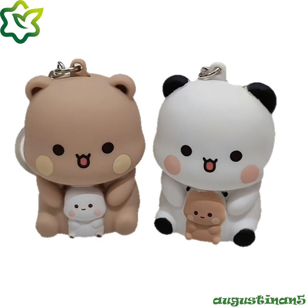 AUGUSTINAN Bubu และ Yier จี้, ตุ๊กตาหมีตุ๊กตากระเป๋าตกแต่ง Yier Bubu พวงกุญแจ, เครื่องประดับอุปกรณ์เสริม Kawaii กระเป๋าเป้สะพายหลังจี้ไฟกลางคืน I Love You พวงกุญแจกระเป๋านักเรียน