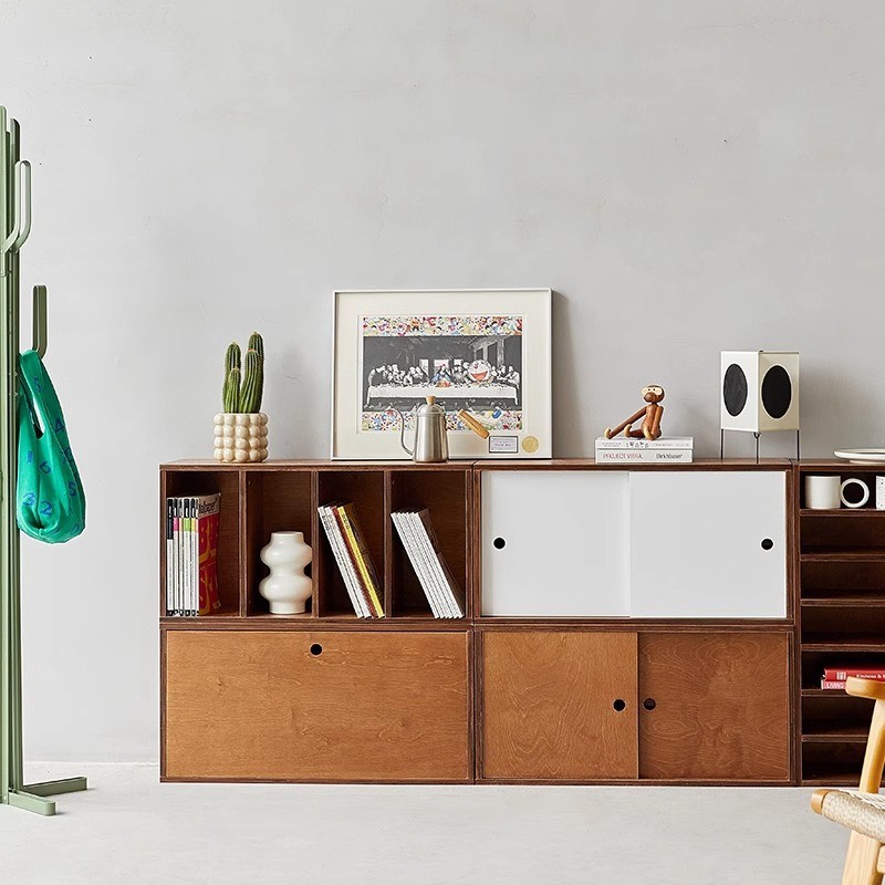 ตู้ข้างรับประทานอาหารรวมกันตู้ไม้เนื้อแข็งตู้เก็บของยุคกลางสไตล์โดดเดี่ยวตู้ทีวีการจัดเก็บชั้นชั้นวา