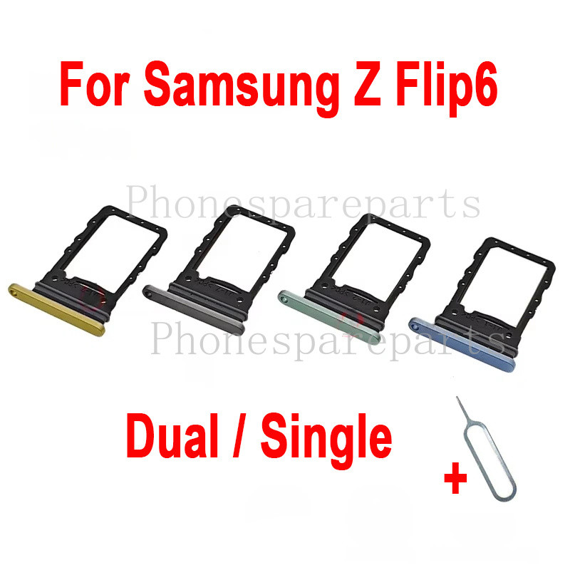 SAMSUNG 1 ชิ้นซิมการ์ดถาดสําหรับSamsung Z Flip 6 F741 F741B F741U F741W F741Nโทรศัพท์ชิปซิมการ์ดถาดผ