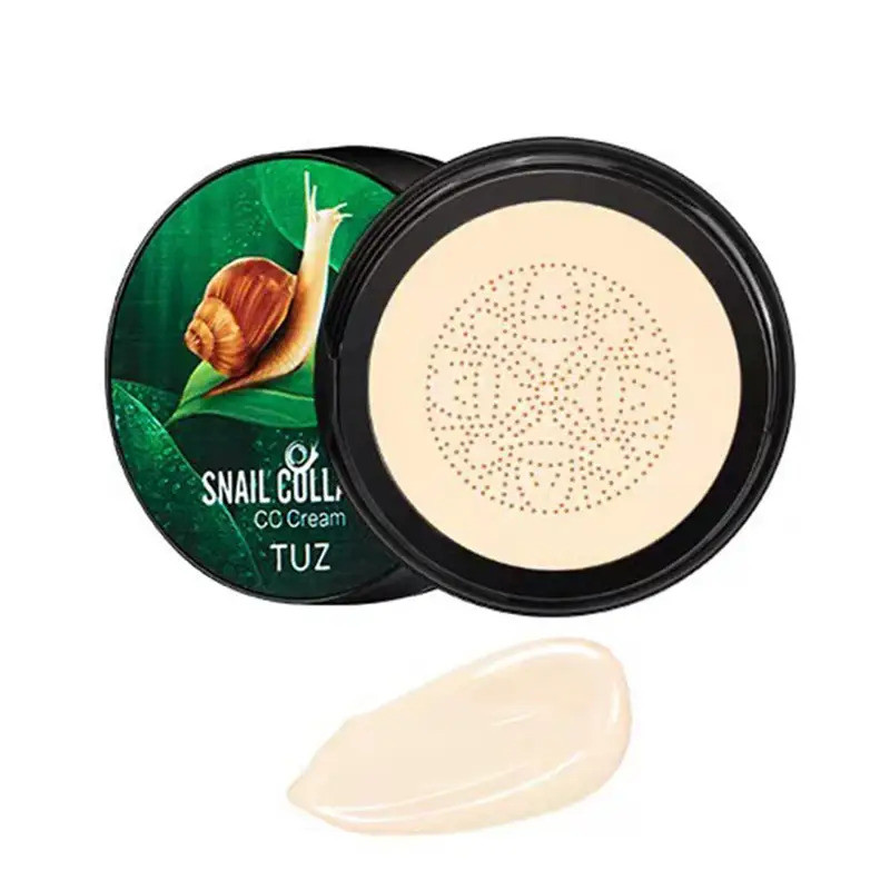 Snail Collagen CC Cream Mushroom Head Air Cushion BB คอนซีลเลอร์ Brightening Foundation ครีมเครื่องส