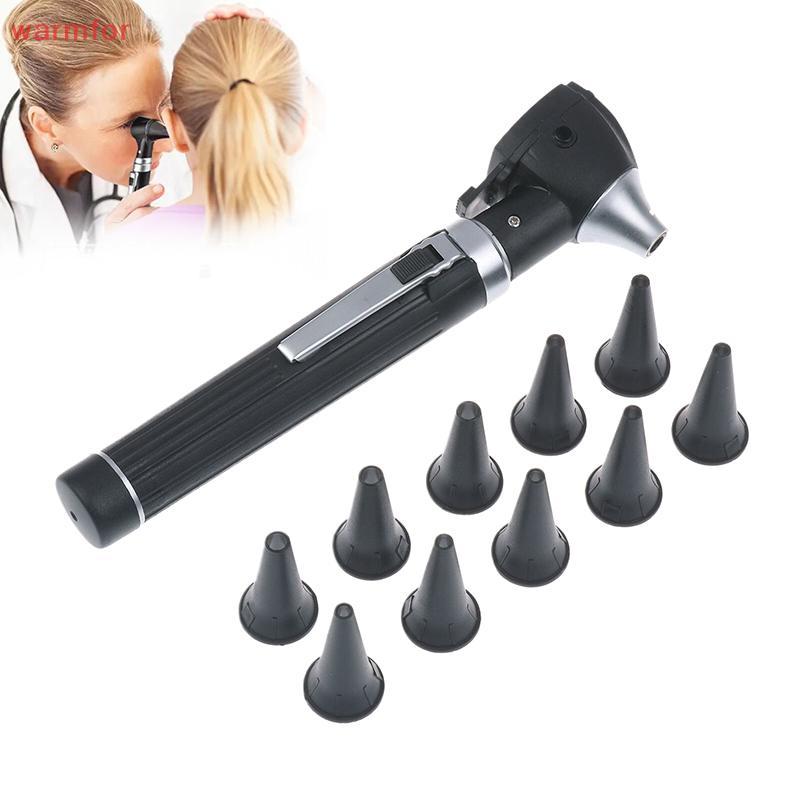 (warmfor) Otoscope – ขอบเขตหูพร้อมไฟ, เครื่องตรวจจับการติดเชื้อทางหู, ชุดตรวจสอบหูพร้อมเลนส์แว่นขยาย 3X