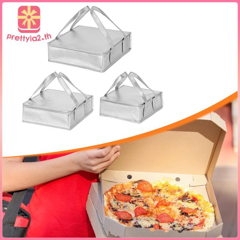 [Prettyia2] Pizza Delivery Bag Insulated Food Delivery Carrier Bag Pizza Thermal Transport Bag Alumi