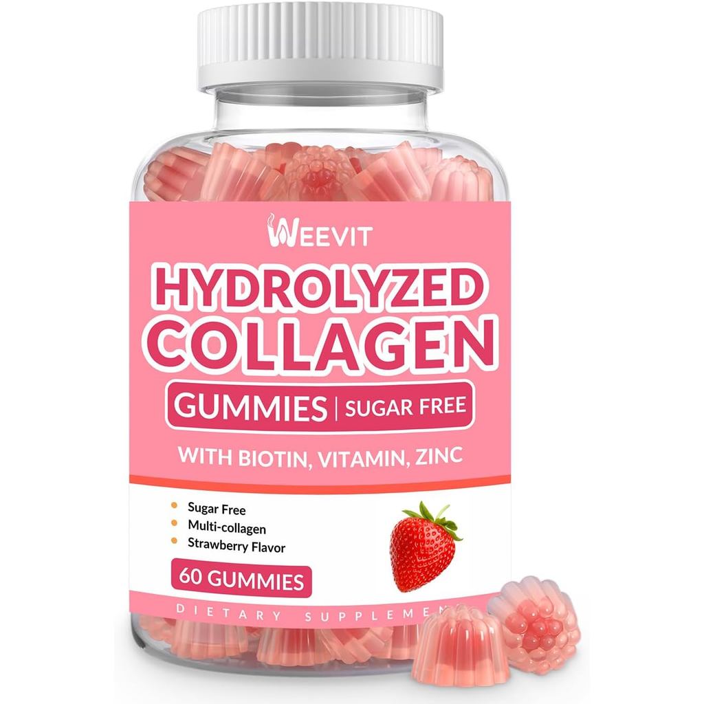 SDFGHJKL;ผู้หญิงคอลลาเจน Gummies, บรรจุ Biotin Hydrolyzed Collagen Peptide Gummies, อาหารเสริมคอลลาเ