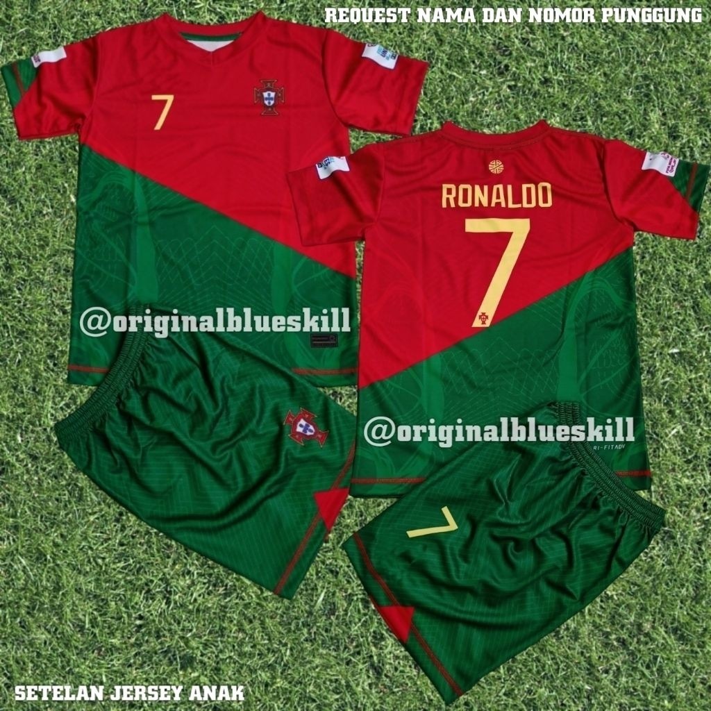 ชุดเจอร์ซีย์ p0rtu9al สําหรับเด็ก / ชุดเสื้อกีฬาเด็ก / ชุดเจอร์ซีย์เด็ก