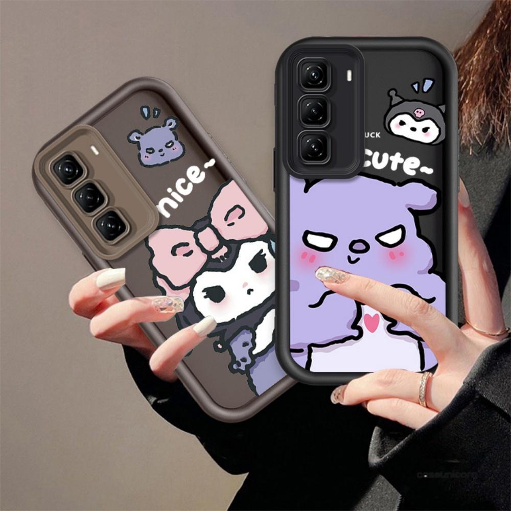 ปลอกสําหรับ INFINIX HOT 50 4G INFINIX X6882 X6882B น่ารักซิลิโคน Kuromi กันกระแทก TPU กรณี