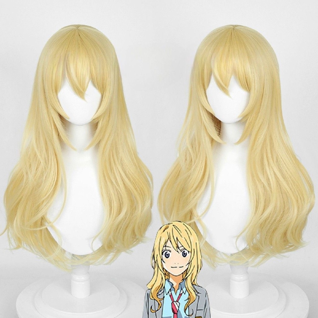 April Is Your Lie Palace Garden Aromatherapy Cos Wig Simulation Scalp Golden Cosplay kbj7