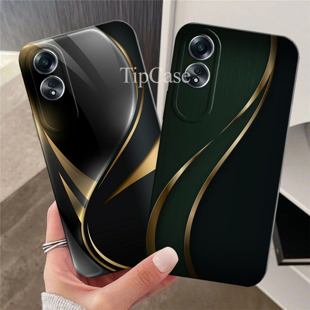 กล้อง HP Oppo A60 A18 A38 A17 A17K A58 A78 A79 A89 4G 5G Cool Wave Motif Softcase Pro