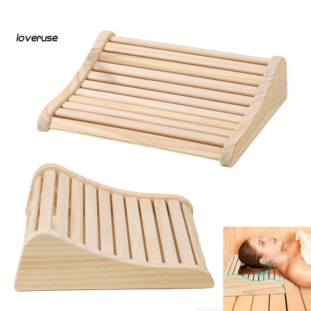 /LO/ Nordic Cedar ซาวน่า Headrest ซีดาร์ไม้ซาวน่าหมอน Ergonomic Cedar Wood ซาวน่าหมอนรองศีรษะ – สบาย