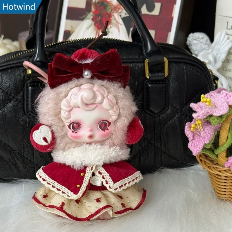 HW1 สําหรับ SP Skullpanda ตุ๊กตาคริสต์มาสสีแดงชุดเจ้าหญิง Cape เสื้อผ้าชุดสําหรับ SKULLPANDA ตุ๊กตาค