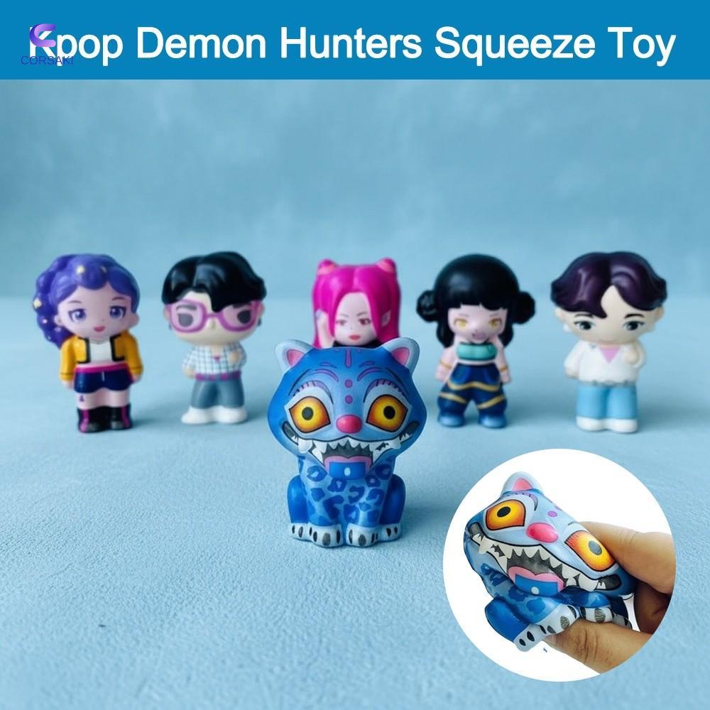 CORSAKI Kpop Demon Hunters บีบของเล่น, Rumi Mira Zoey Derpys นุ่มอะนิเมะ Anti-Stress Squishy ของเล่น