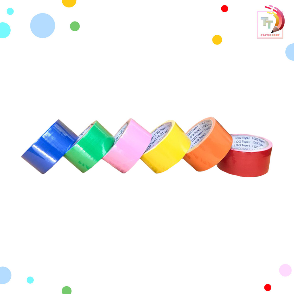 QQ Tape (คิวคิว เทป) เทปผ้า เทปแล็คซีน ขนาด 2 นิ้ว  ความยาว 8 หลา ( 1 ม้วน )