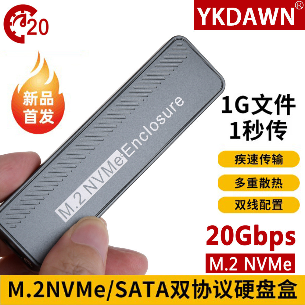 ใหม่ Cross-Border ขายร้อน M.2 NVMe Hard Disk Box ใช้งานร่วมกับ USB3.2 GEN2 * 2 20Gbps ความเร็วสูง Z4