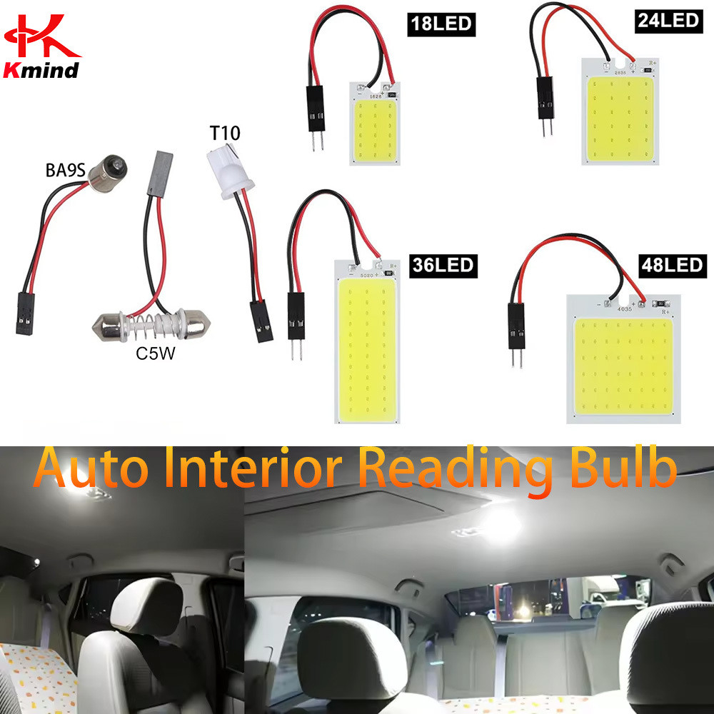 T10 C5W รถ Led Cob 16/24/36/48SMD สีขาวที่จอดรถหลอดไฟอัตโนมัติภายในอ่านแผงโคมไฟ Super Bright Festoon ป้ายทะเบียนไฟ