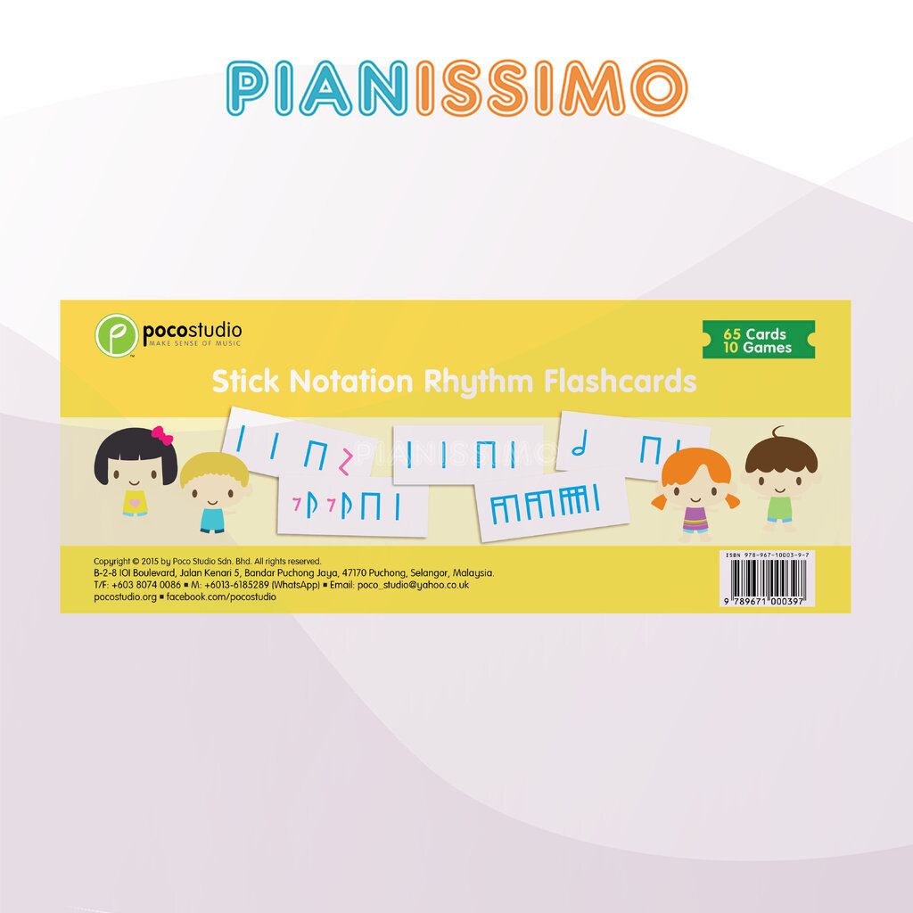 แฟลชการ์ด Poco Stick Notation Rhythm Flashcards