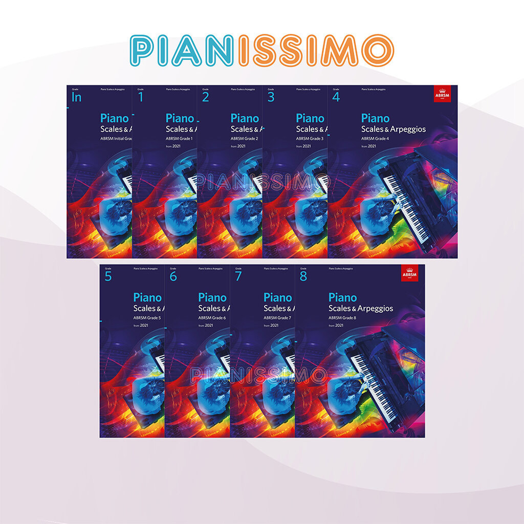 ABRSM Piano Scales & Arpeggios from 2021 Initial Grade 1 2 3 4 5 6 7 8