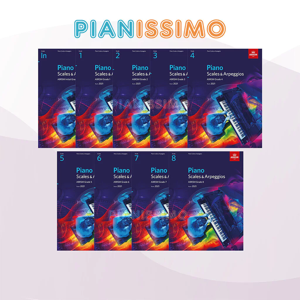 ABRSM Piano Scales & Arpeggios from 2021 Initial Grade 1 2 3 4 5 6 7 8