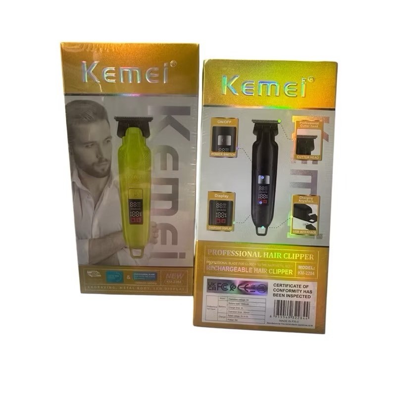 ปัตตาเลี่ยนไร้สาย Kemei KM-2284 ปัตตาเลี่ยนตัดผมไฟฟ้า สี: ดำ - รูปที่ 4