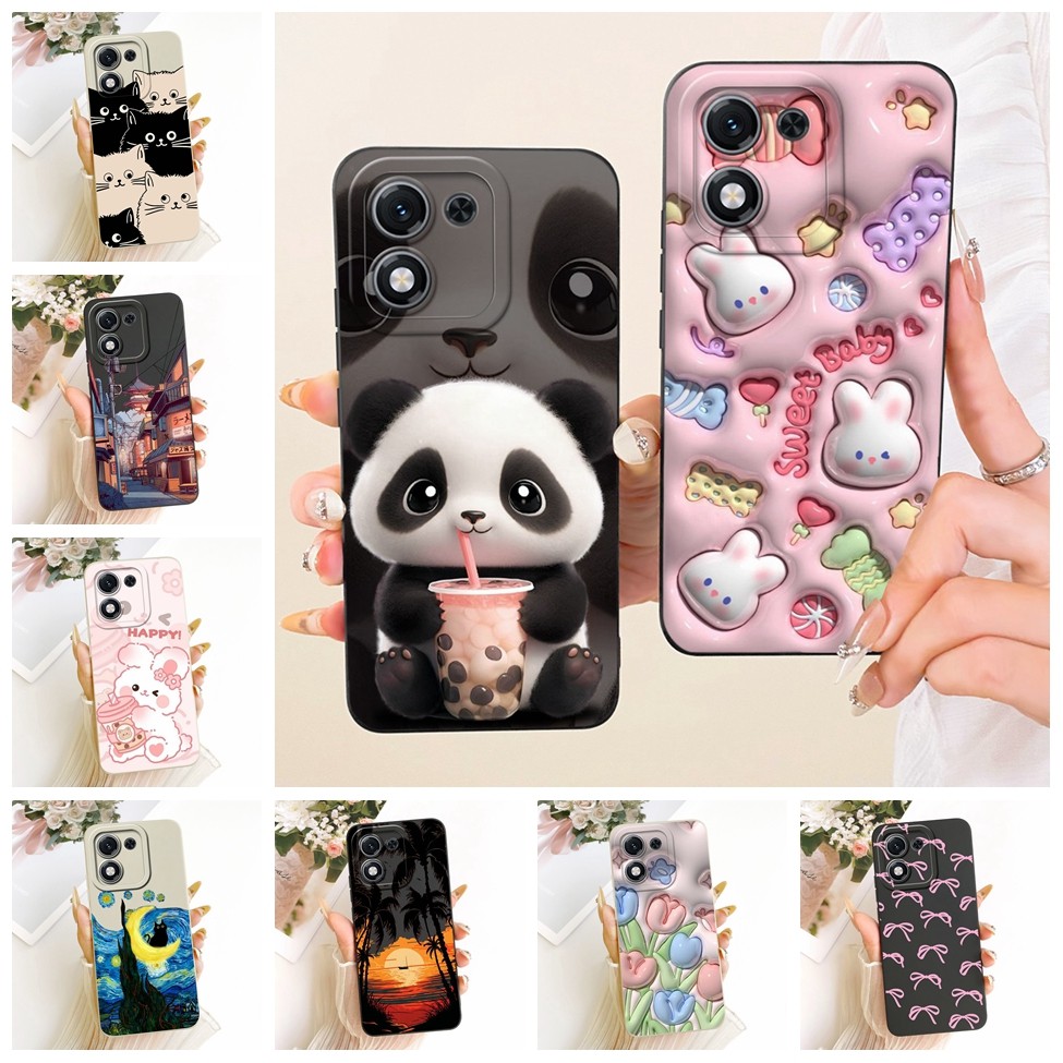 Casing Honor X70i Case Cover Luxury Fashion Cute Cartoon Funny Painted Silicone Phone Case ABR-AN00
