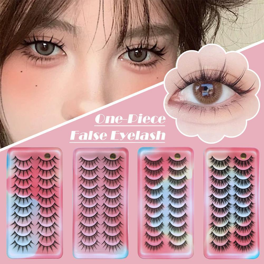 มังงะขนตาปลอม Natural Curl Little Devil Fake Lashes Fluffy Wispy คอสเพลย์ H3f4