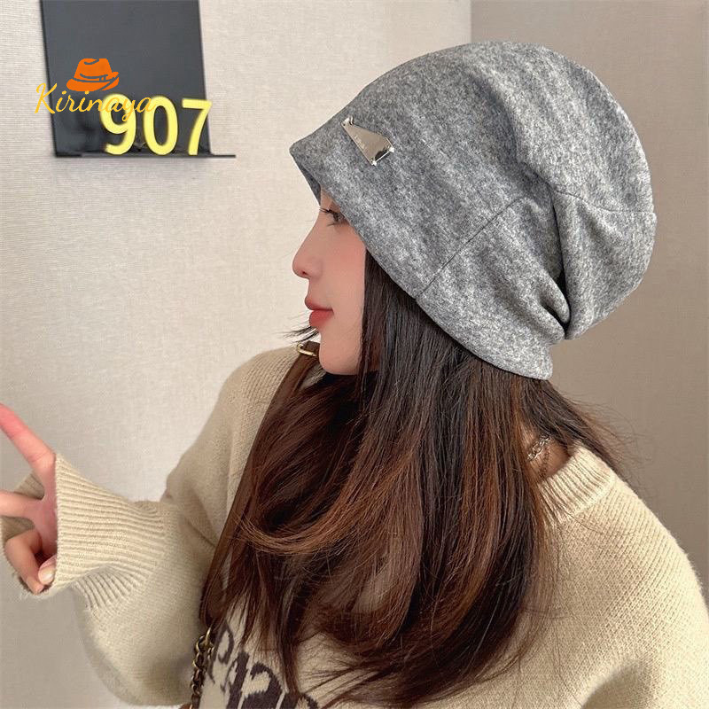 ส่งเร็วจากไทย🚚หมวกแฟชั่นกันลมกันหนาวทรงหลวมรอบศีรษะใหญ่หมวกซ้อนกันหมวกนุ่มระบายอากาศได้ดี-Kirinaya - รูปที่ 5