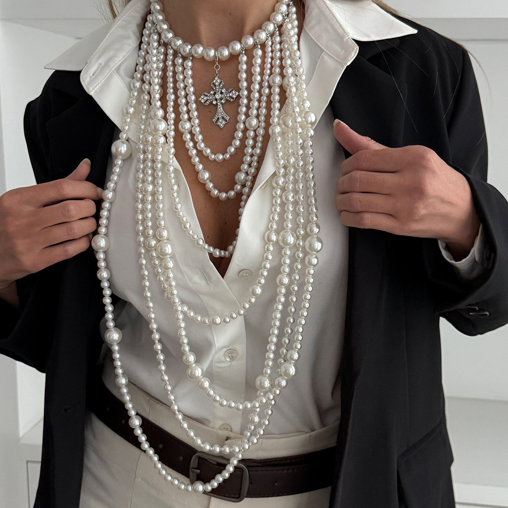 สร้อยคอยาวลูกปัด CCB หรูหรา