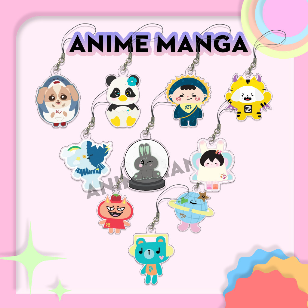 OTP ที่วางโทรศัพท์มาสคอต OTP ที่แขวนโทรศัพท์เหมืองผสมวัสดุ DH mika ครบชุด