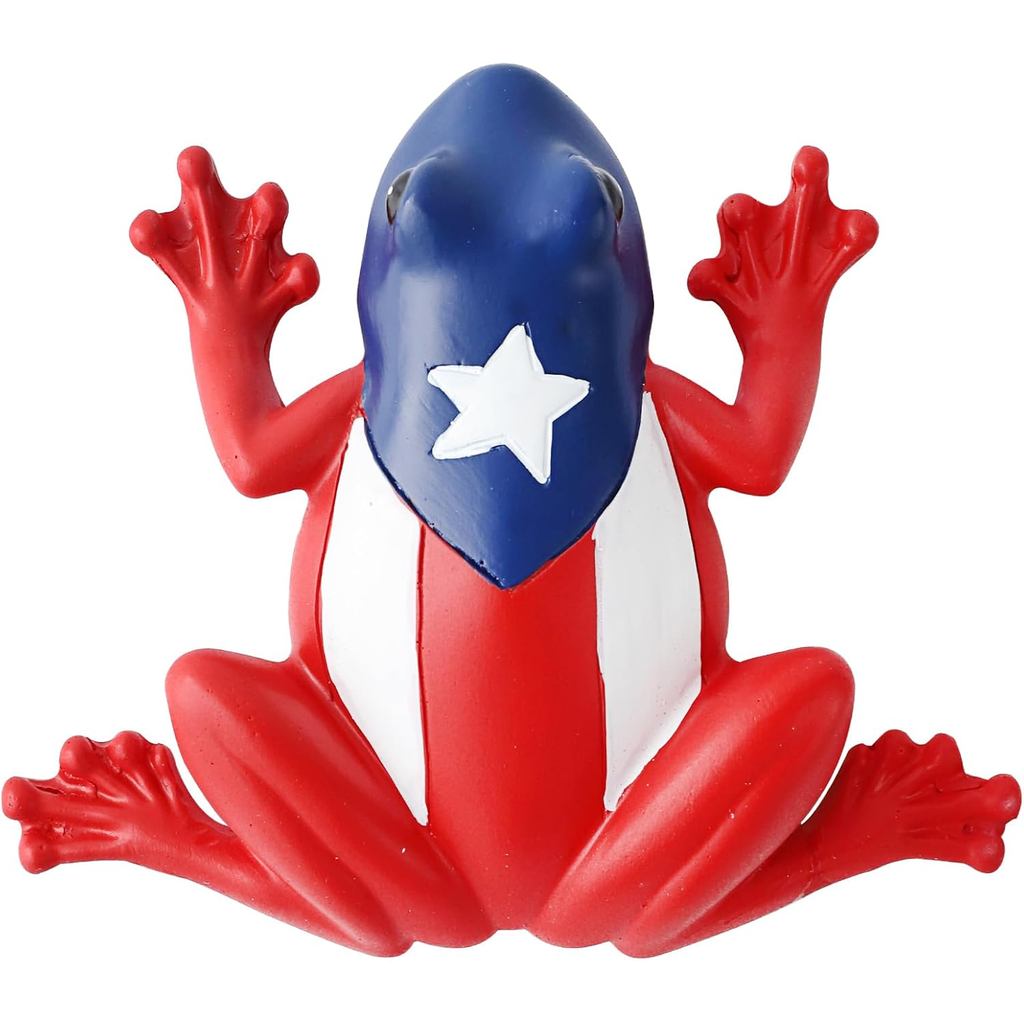 SOBEIT Puerto Rico Souvenir, Resin Puerto Rican Coqui Frog, Vivid Puerto Rico Figurine for Home Deco