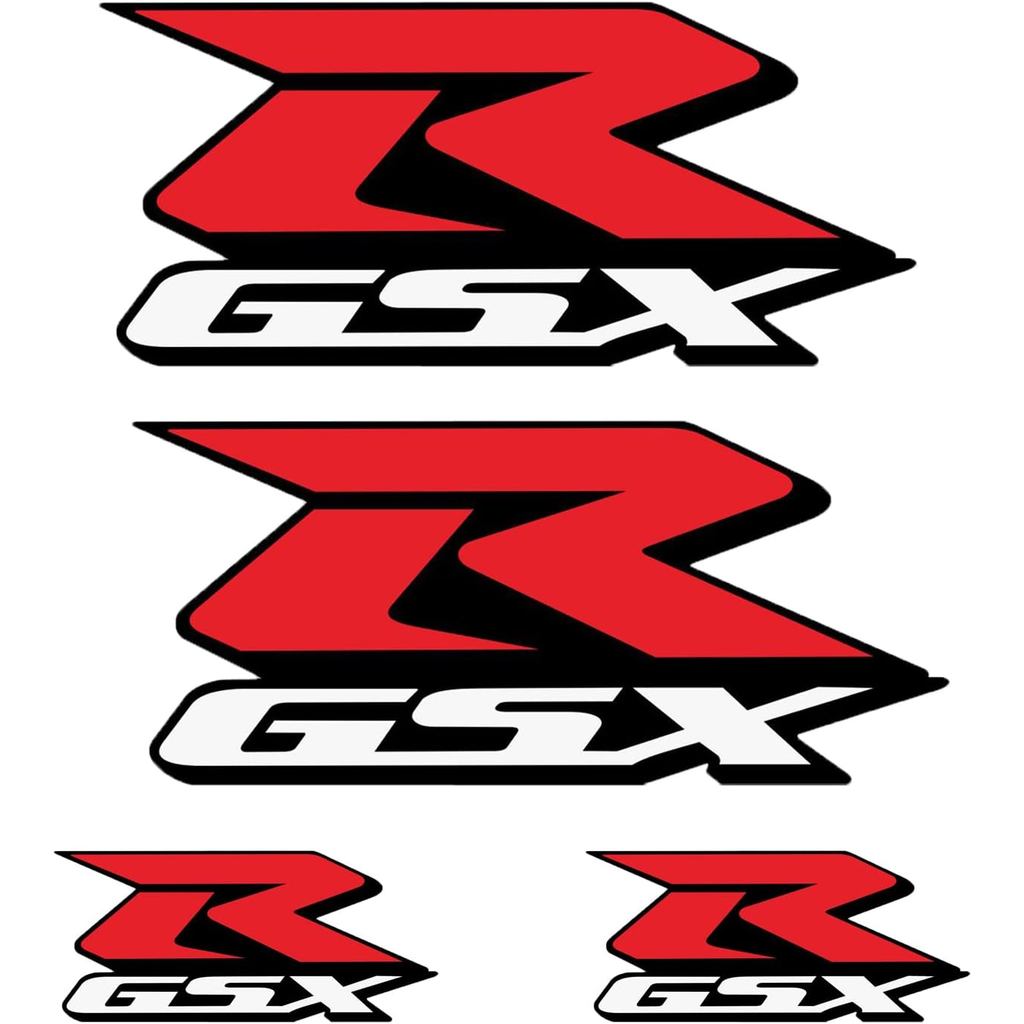 Motorcycle Flat Plain Bike Sticker Decal Red, Waterproof, PVC, 4.52x2.0/1.97x0.88in, for Suzuki GSXR