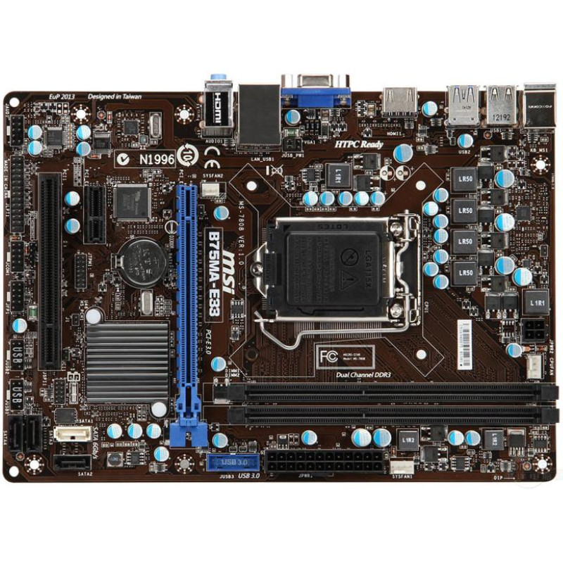 ใหม่ 1155-เข็ม MSI/MSI B75MA-E33 E31 IE35 P45 เมนบอร์ด B75 VGA DDR3