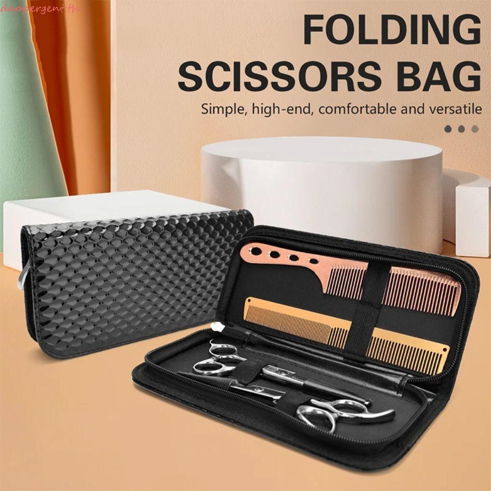 DAPPERGENT กรรไกรตัดผมกระเป๋า, Professional Universal Clipper Hairpin แพคเกจเก็บ,เครื่องมือ PU หนัง Toolkit Hairdressing กรรไกรสัตว์เลี้ยงกรณี Salon