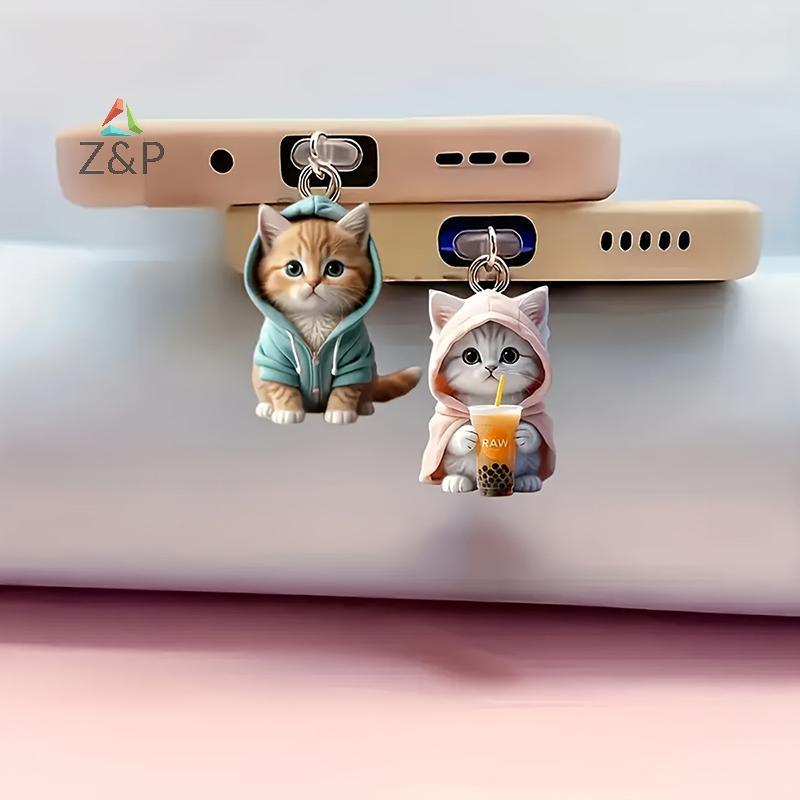Z & P น่ารัก 2D โทรศัพท์ป้องกันฝุ่นพอร์ตปลั๊กสําหรับ Type C ป้องกันฝุ่น Stopper Accessorie COD
