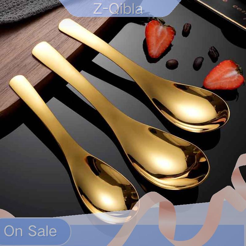 [Z-Qibla-t] 1 ชิ้น 304 ช้อนเสิร์ฟสแตนเลส Rust-Resistant ด้ามยาวสําหรับใช้งานง่ายพร้อมโจ๊กซุปเครื่องม