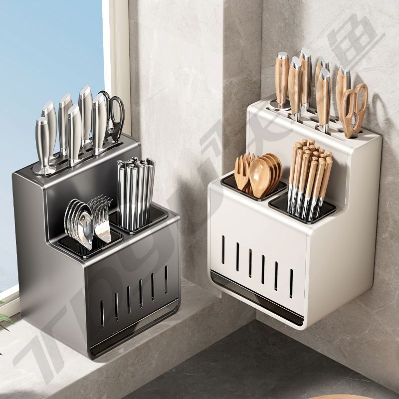 [แม่นยําขายร้อน90,0000+ชิ้น] เทียนตี้ยู ที่ใส่มีดทําครัวกรงตะเกียบชั้นวางครัวเรือนมัลติฟังก์ชั่ช้อนต