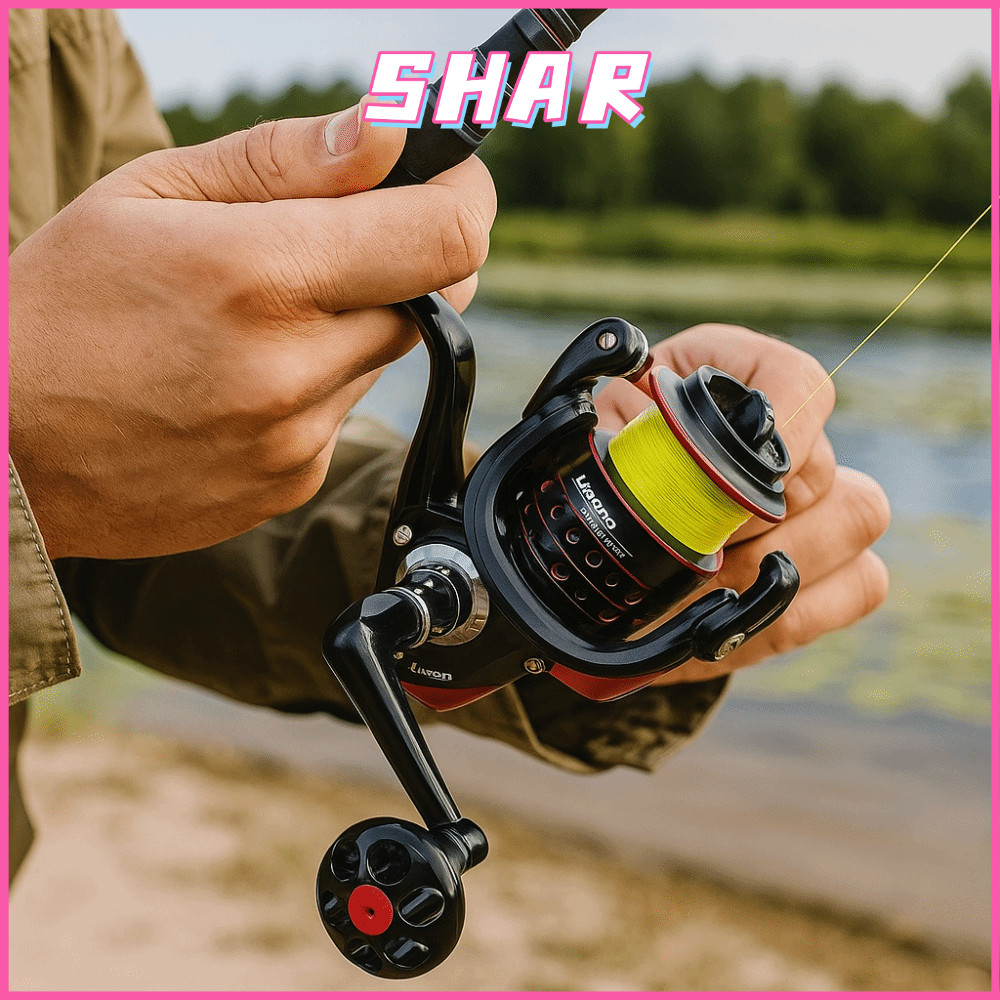 รอกสปินนิ่ง SHAR 5.2:1 ขนาด 1000-7000 น้ำหนักเบา เสียงเงียบ รองรับน้ำหนักสูงสุด 12 กก.