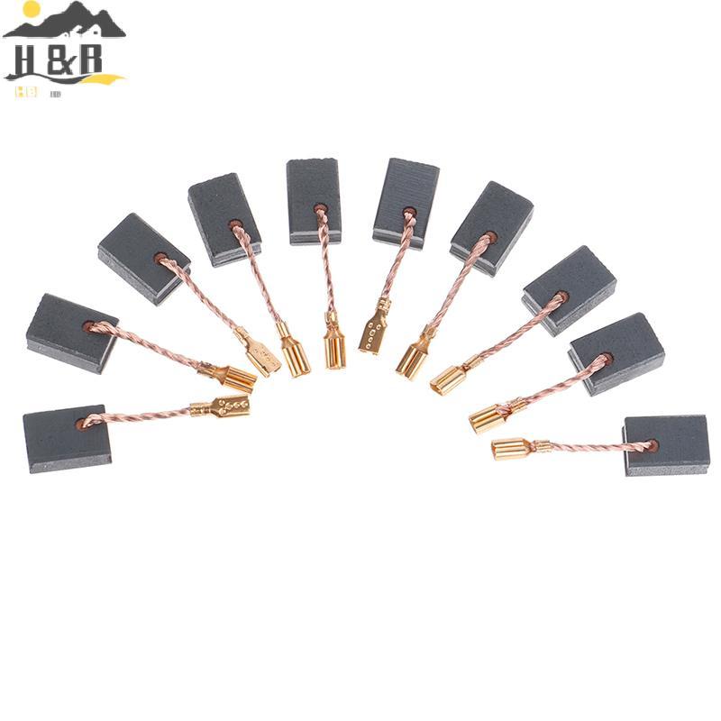 H&B Nov 10 ชิ้น Graphite Copper Motor Carbon Brushes Kit สําหรับเครื่องบดมุม 6*8.5*13.5 มม. {th}