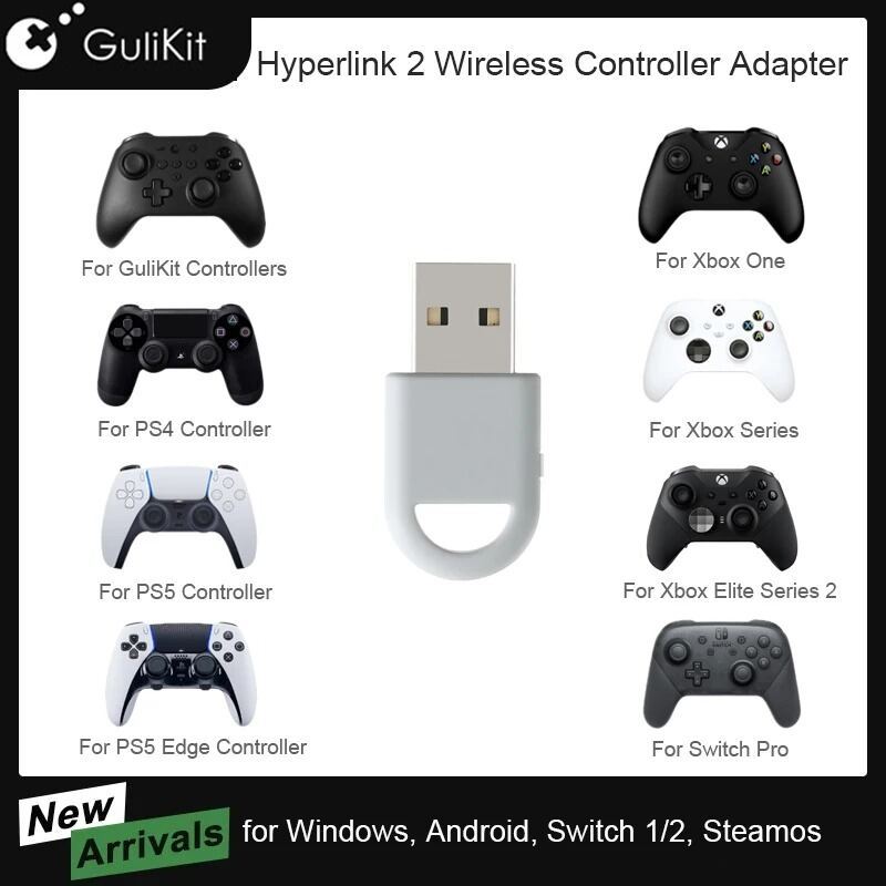 GuliKit Hyperlink 2 PC05 Wireless Controller Adapter สําหรับ PC, Switch Pro,Xbox One,PS5,PS4,Xbox Se