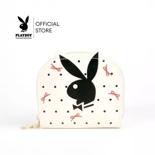 PLAYBOY รุ่น Dotty Coin Bag กระเป๋าสตางค์ใส่เหรียญ รหัส ST-CBS254PB014 สกรีนลายDot กราฟิคโลโก้ มี2สี