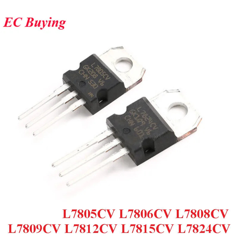 5 ชิ้น/ล็อต L7805CV L7806CV L7808CV L7809CV L7812CV L7815CV L7912CV ทรานซิสเตอร์ TO-220 L7806 L7808 