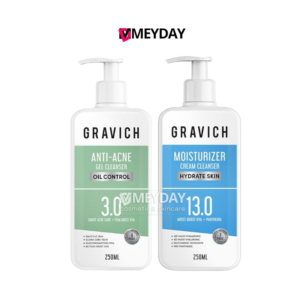 Gravich Smooth Cream Clear Plus Cleanser กราวิช สมูท ครีม เคลียร์ พลัส คลีนเซอร์ มอยซ์, แอคเน่ 250ml